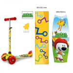 Самокат 3кол. Ми-ми-мишки, 120 и 80 мм, рег.рул. стойка