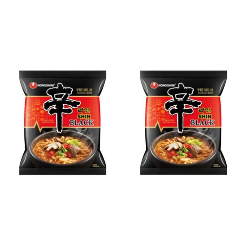 Лапша Nongshim Shin Ramyun Black Говядина и грибы 130 г 2 шт
