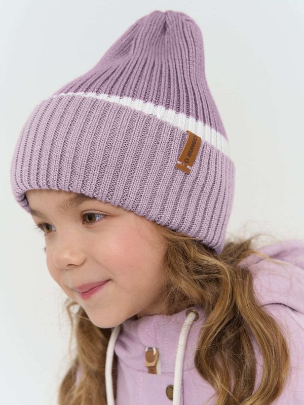 Шапка тыква из смесовой шерсти однослойная Колор блок 