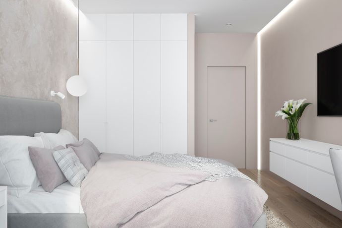 Вариации дизайна спальной комнаты 7 кв м