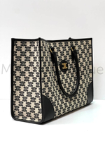 Женская брендовая сумка шоппер Celine (Селин) с вышивкой