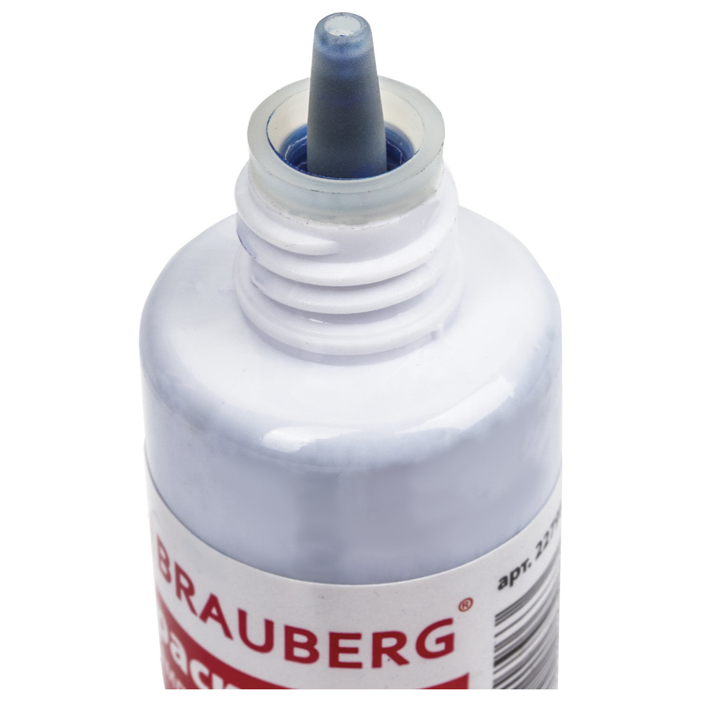 Краска штемпельная BRAUBERG PROFESSIONAL clear stamp синий 30 мл на водной основе (12 штук в упаковке)