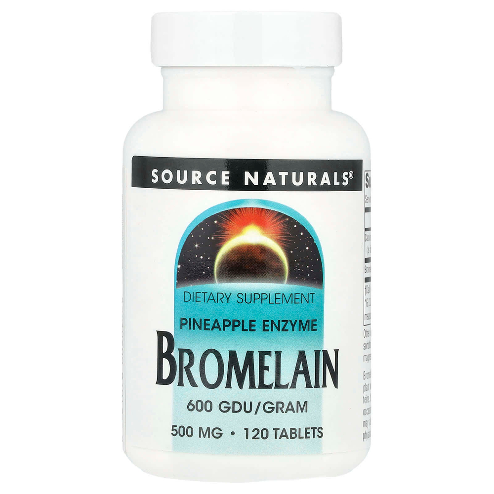 Source Naturals, Бромелаин 600 ГДУ / г, 120 таблеток
