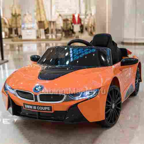 Детский электромобиль "BMW i8" 12V, оранжевый