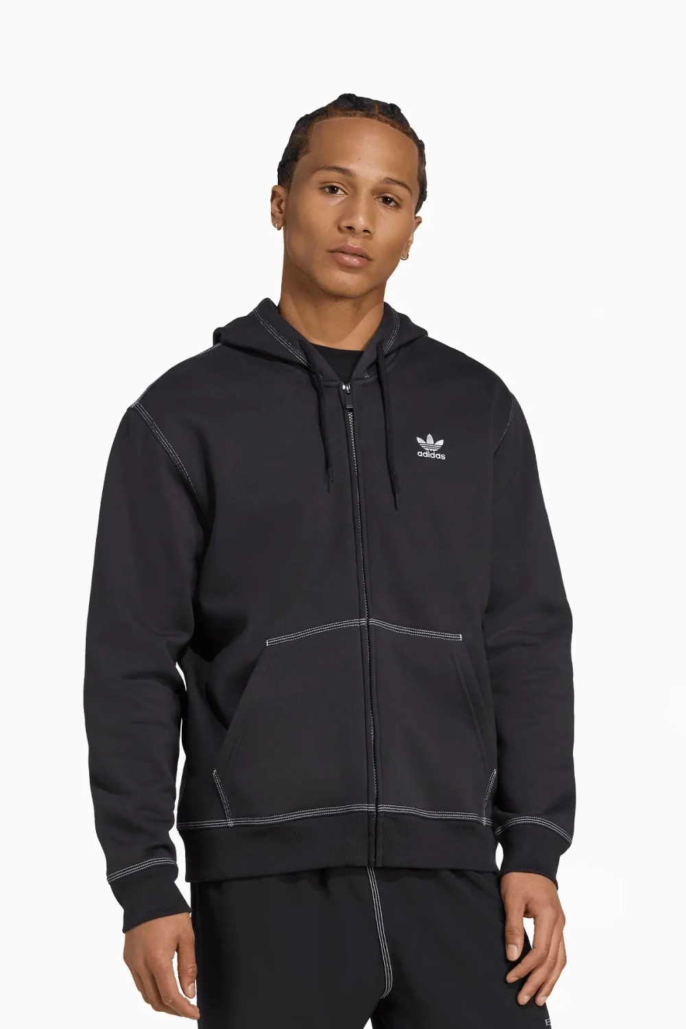 Кофта adidas Trefoil Essentials Full-Zip - черный