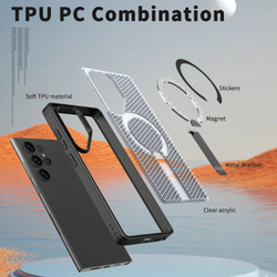 Прозрачный чехол Mesh Pro Magnetic Case для Samsung Galaxy S23 Ultra