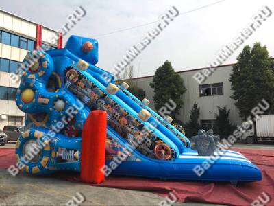 Надувная горка "Весёлый робот" 8*6*7 м