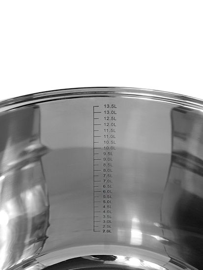Кастрюля 15,5 л. из нержавеющей стали Kamille KM 5406 со стеклянной крышкой