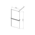 Душевая перегородка Walk-In HR VSW-4HR100CGB, 1000*2000, черный, стекло тонированное, , шт