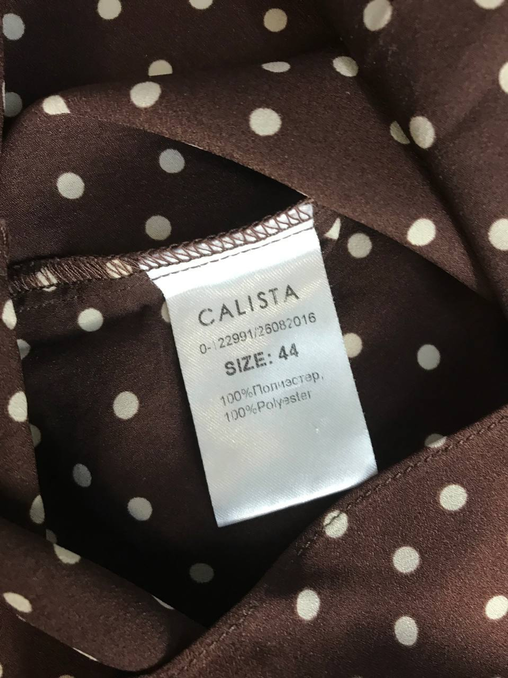 Блузка Calista в модный горошек, визуально 44 размер