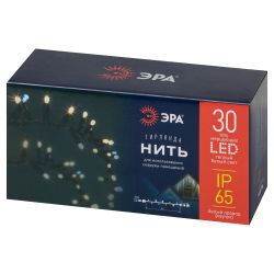 Светодиодная новогодняя гирлянда ЭРА ERAPS-WK3 нить уличная 3 м теплый свет 30LED