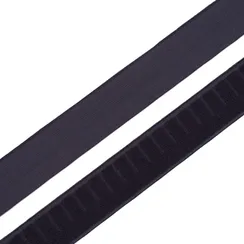 Резинка широкая, темно-серая 25 мм (полубейка), Германия