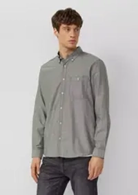 Рубашка из шамбре с воротником на пуговицах Regular Fit