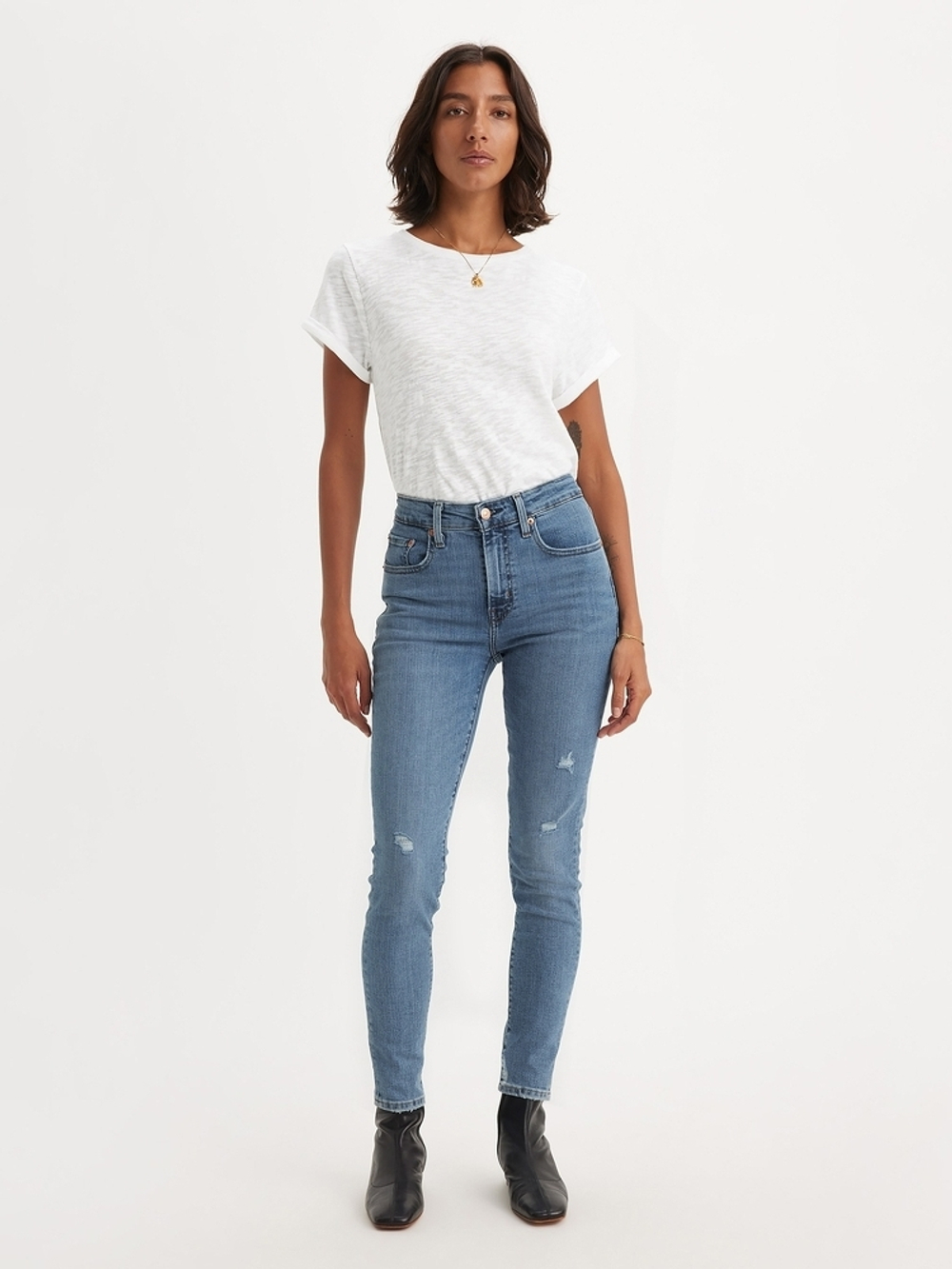 Женские облегающие джинсы с завышенной талией Levi's 721 High Rise Skinny 18882-0687