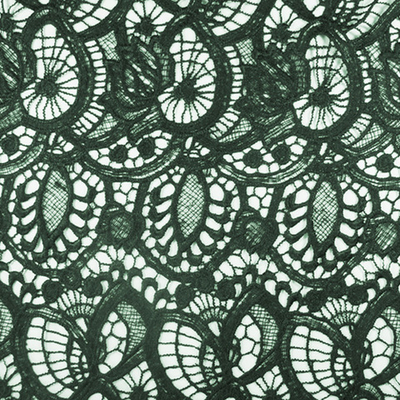 Кружевное полотно, 231 гр/м2, 115 см, т.зелёный