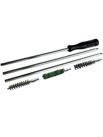 Набор для чистки оружия 410клб в ПРОЗРАЧНОМ ЧЕХЛЕ с метал. шомполом в оплетке7мм (1711-410).