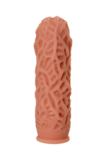 Насадка на фаллос с рельефными складочками Extreme Sleeve 012 M-size - 14,7 см. (Цвет: телесный)