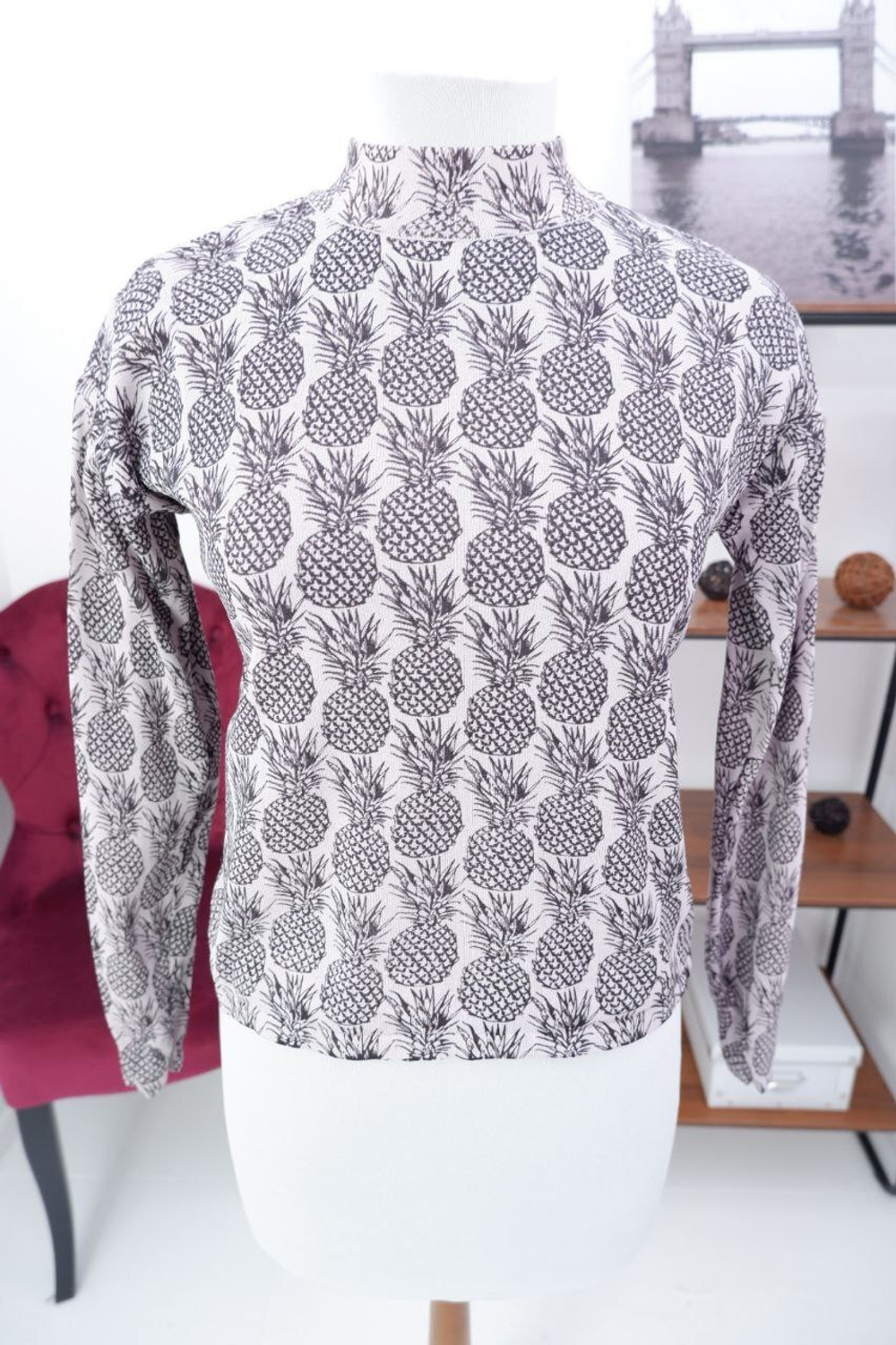 Джемпер Kira Plastinina красивый с принтом 46 размер