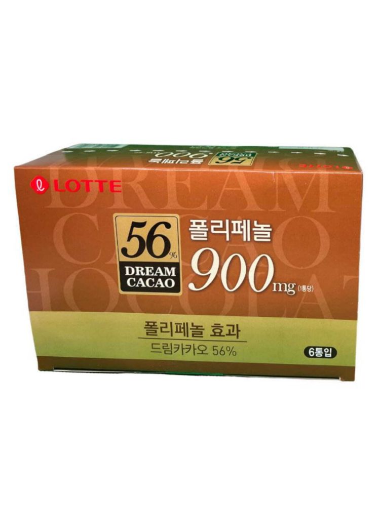 Lotte Dream Cacao Шоколад в кубиках Дрим Какао 56% 86 г 6 шт