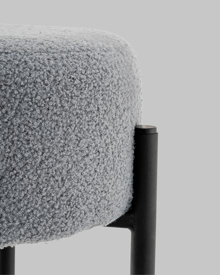 Стул барный Мали букле светло-серый