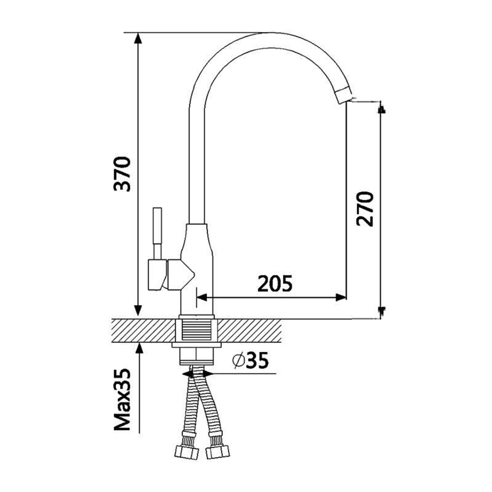 Смеситель для кухни Oute T403 T40313B-1