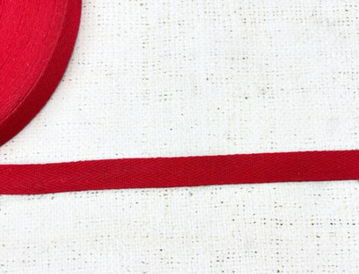 Лента киперная, хлопок, ш. 1,5 см, красный
