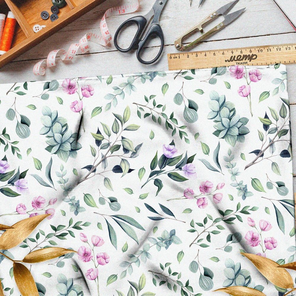 Ткань оксфорд 210 мечтательный и нежный цветок