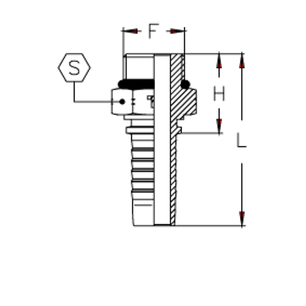 Фитинг DN 12 SAE J516 (Ш) 3/4 поворотный