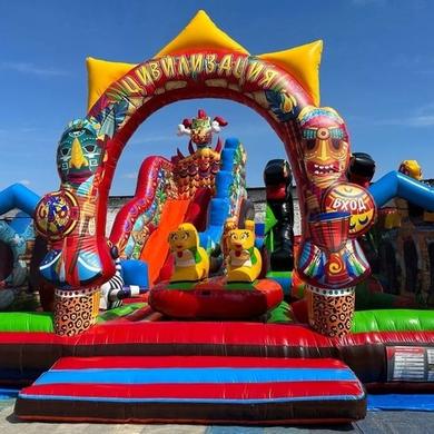 Надувной батут с горкой «Цивилизация»