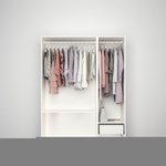 Распашной шкаф FARDAL PAX IKEA трехсекционный (с 1 ящиком) (белый)  170*50*240