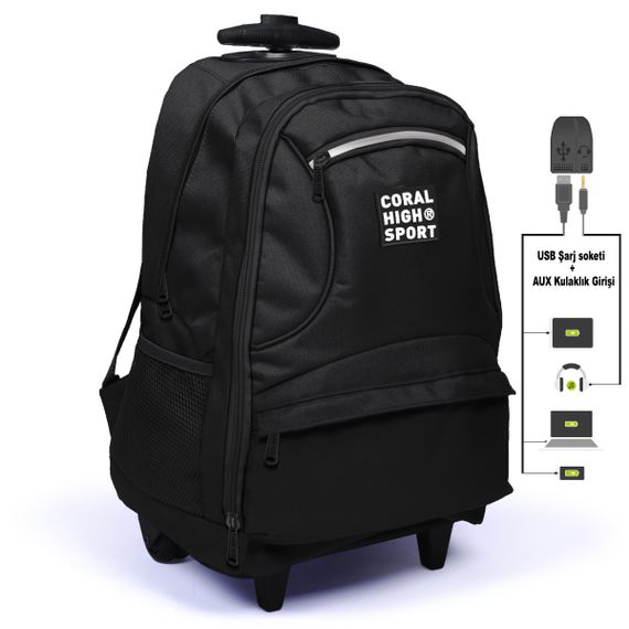 Çanta \ Сумка \ Bag CORAL HIGH SPORT ÇEKÇEK SIRT ÇANTA(USB+AUX SOKET) 23251