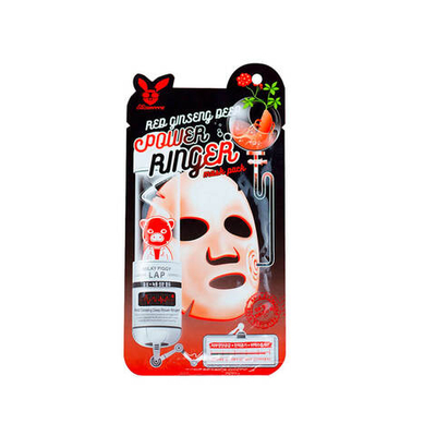 Elizavecca Red Ginseng Deep Power Ringer Mask Pack, 23ml*1ea Тканевая маска с красным женьшенем