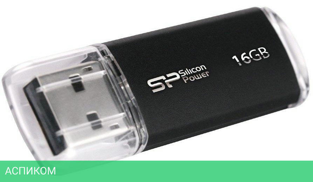 USB Flash-накопитель Silicon-Power Ultima II I-Series 16Gb Black (SP016GBUF2M01V1K)