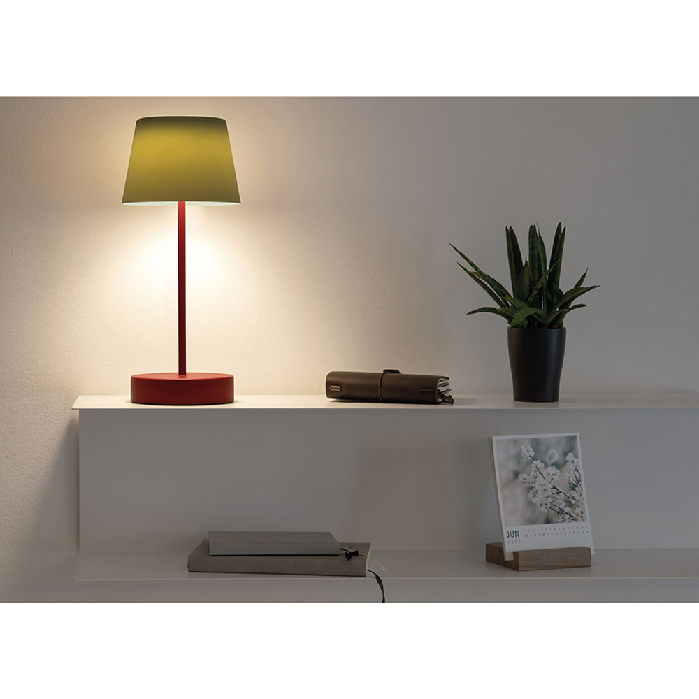 Лампа настольная oscar usb, 14,5х14,5х34 см, красная
