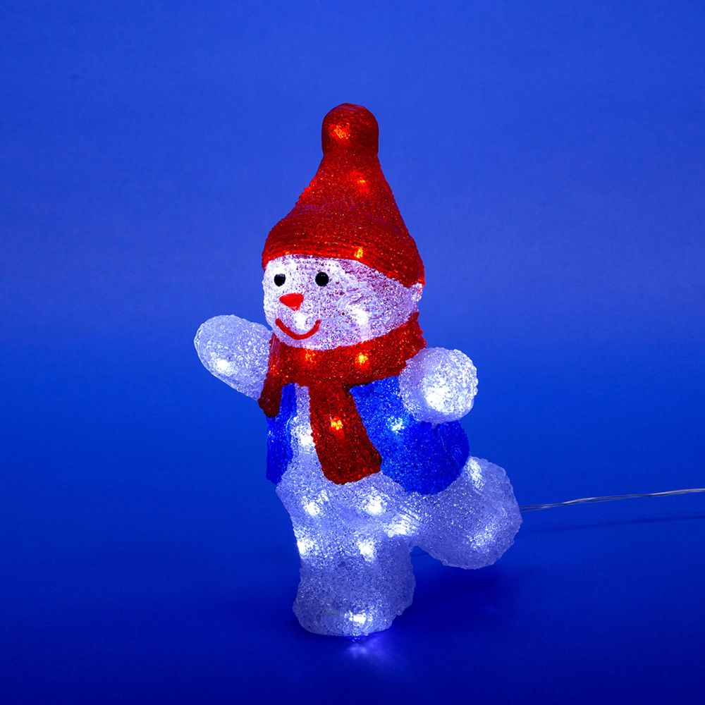 ULD-M2234-040-STA WHITE IP20 SNOWMAN-2 Фигура светодиодная Снеговик-2. 30x35см. 40 светодиодов. Белый свет. Провод прозрачный. TM Uniel