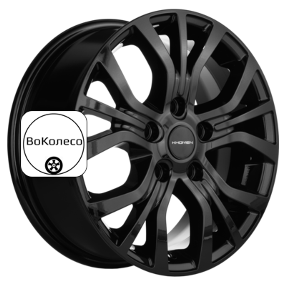 6,5x16/5x110 ET43 D65,1 KHW1608 (Opel Zafira) Black Khomen Wheels
