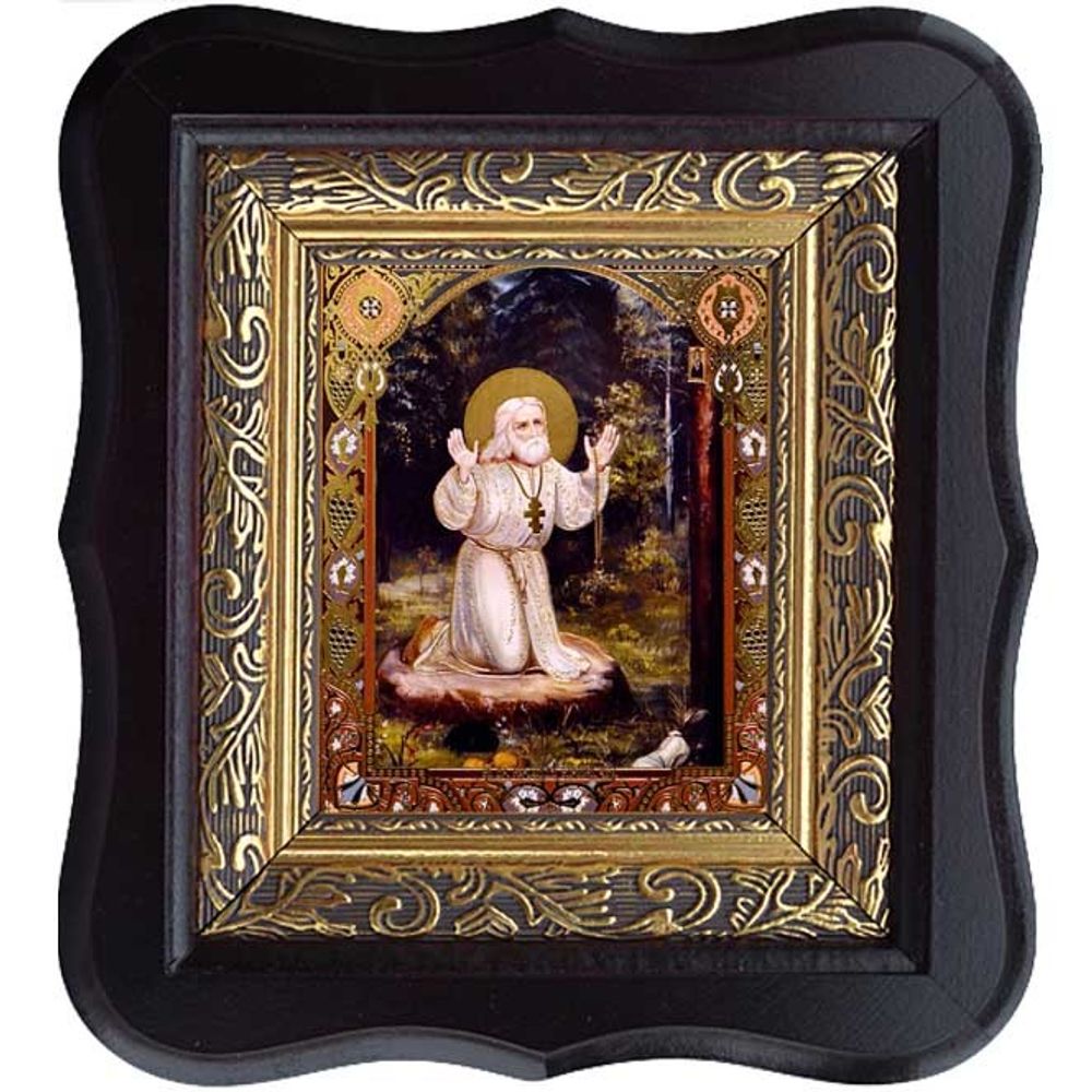 Серафим Саровский Святой преподобный. Печатная икона