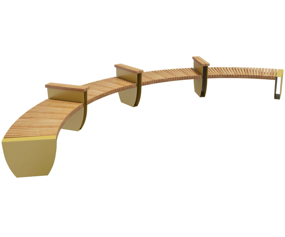 Скамейка стальная радиусная «Бонго» без спинки