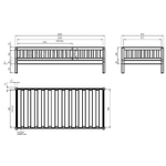 Односпальная кровать 90х190 Лили с выдвижным спальным местом из массива сосны, лак