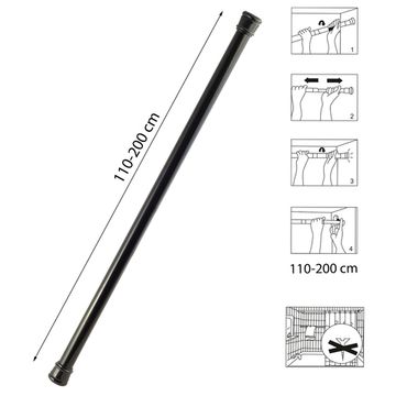 Карниз для ванной телескопический 110-200 см. Besser BS 0472B