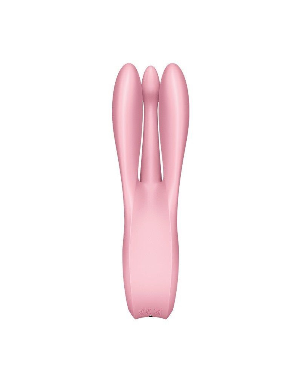Розовый вибратор Threesome 1 с пальчиками
