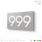 Номер на дверь 999, табличка на дверь для офиса, квартиры, кабинета, аудитории, склада, серая 120х70 мм, Айдентика Технолоджи