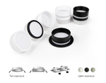 N6241 FR/CL белый матовый/прозрачный D60*H32mm Out20mm MR16