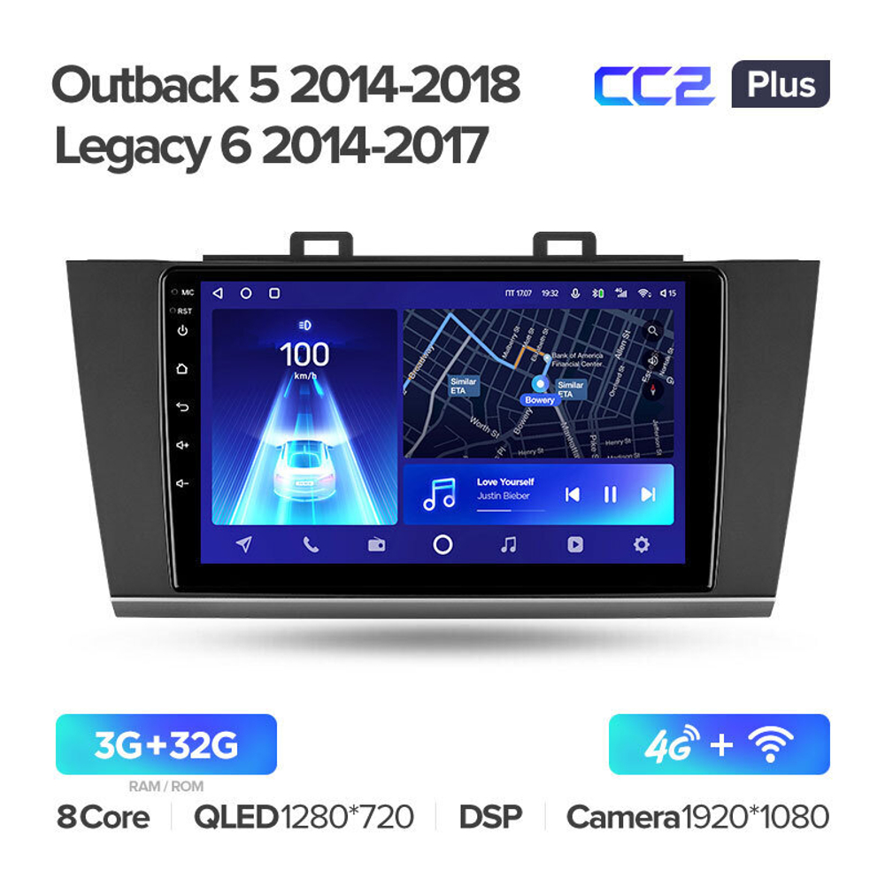 Teyes CC2 Plus 9" для Subaru Outback, Legacy 2014-2018