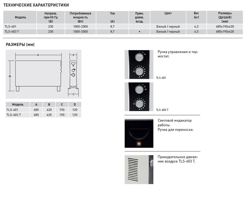 Конвектор Soler Palau TSL-603 T
