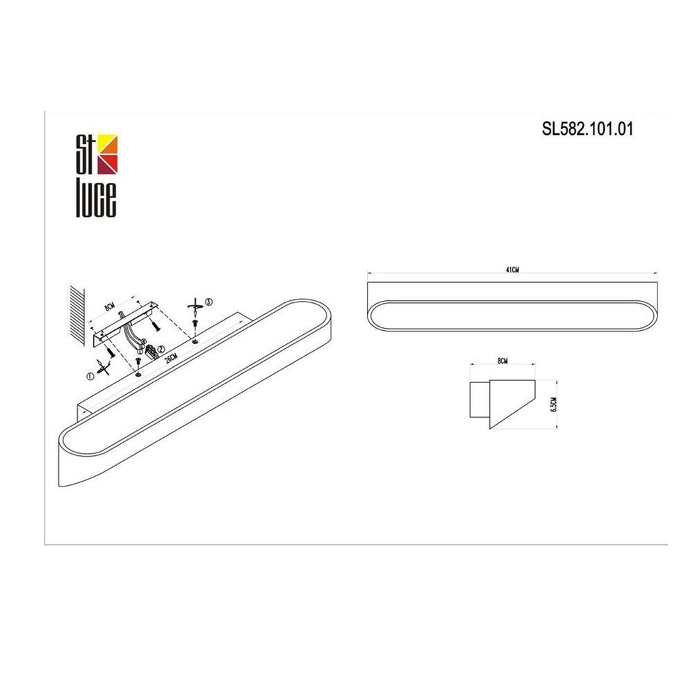 SL582.101.01 Светильник настенный ST-Luce Белый/Белый LED 1*12W 4000K