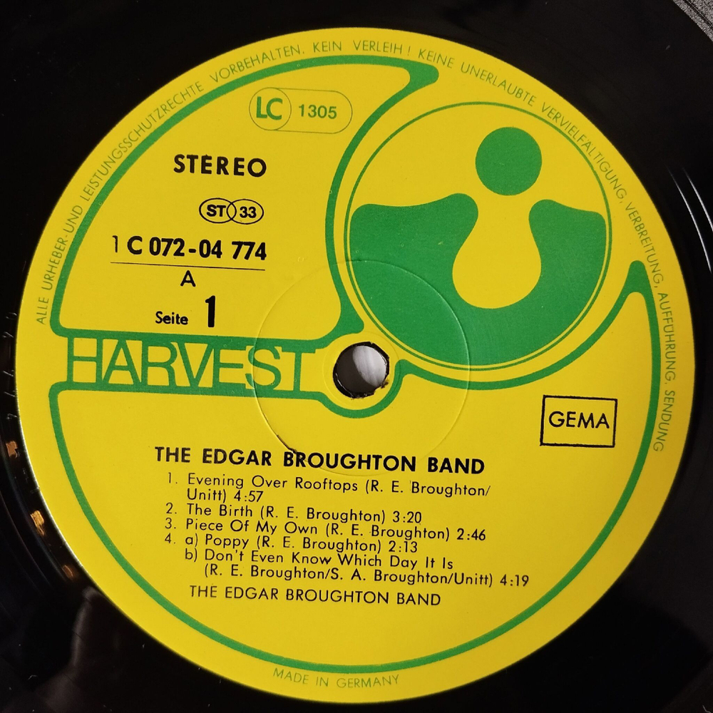 Винтажная виниловая пластинка LP The Edgar Broughton Band (Germany 1977)