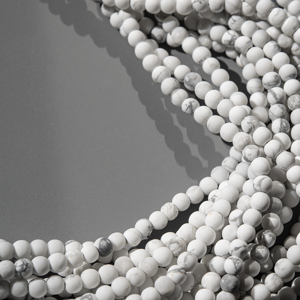 Магнезит сатиновый натуральный, 4мм, шар