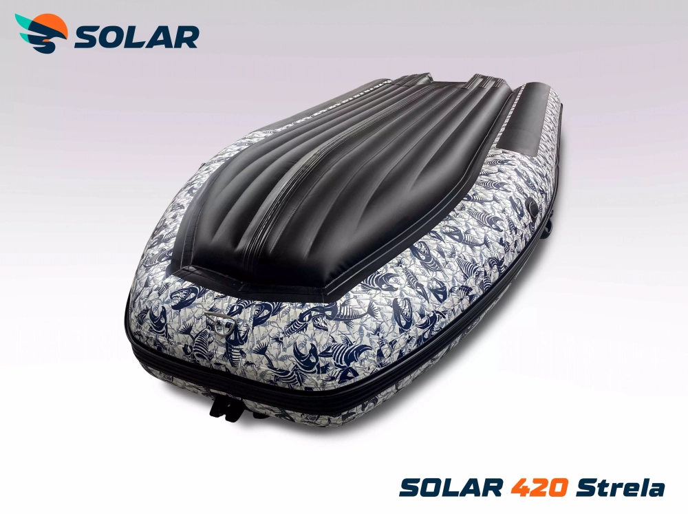 Лодка надувная моторная solar-420 strela jet tunnel