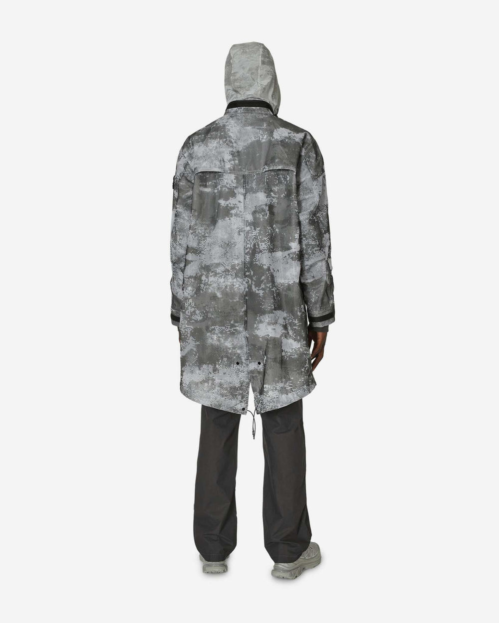 Stone Island Растворяющаяся Сетка, Камуфляжная Сетка, Нейлоновое Пальто, Пыль